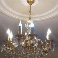 لوستر قدیمی برنز اصل|لوستر و چراغ آویز|تبریز, |دیوار