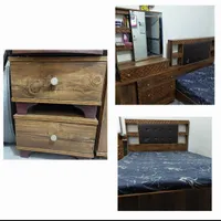 تختخواب دو نفره همراه میزآرایش وتاتختی