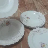 بشقاب خورشت خوری 6 عد بشقاب میوه خوری 12تا