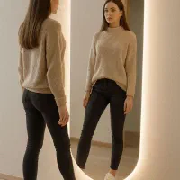 آینه دو لب گرد طرح (کپسولی)