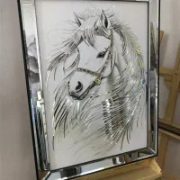 تابلو اسب اینه کاری