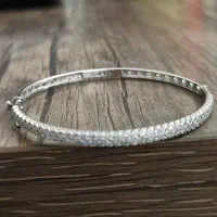 بنگل نقره مدل تنیسی