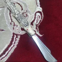 چاقوبادسته استخوان کنده کاری شده