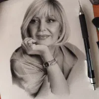 نقاشی چهره تکنیک سیاه قلم
