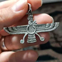 گردنی فروهر نقره|جواهرات|کوهدشت, |دیوار