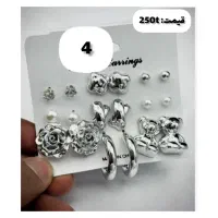 پک گوشواره فانتزی نقره‌ای|بدلیجات|مریوان, |دیوار