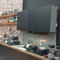 کابینت های گلاس مشکی مات