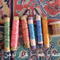 ۲ عدد دوک نخ ابریشمی و تعدادی نخ قرقره مز ساخت EC|لوازم خیاطی و بافتنی|ری, شهید غیوری (ابن باویه)|دیوار