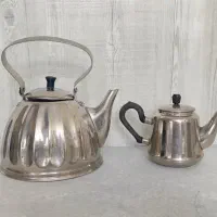 کتری و قوری روسی آنتیک قدیمی برنز مجسمه|قوری، کتری، قهوه‌ساز دستی|تهران, سعادت‌آباد|دیوار