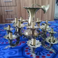 لوستر برنجی تو پر|لوستر و چراغ آویز|کرج, احدآباد|دیوار