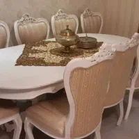 میز ناهار خوری ۸ نفره به هراه صندلی