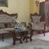 مبل ۹ نفره استیل به همراه دوصندلی اضافه و میزعسلی