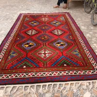قالی عشایری دست بافت رنگ ثابت