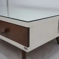 میز جلو مبلی سفید فندقی ام دی اف|مبلمان خانگی و میز عسلی|رشت, عینک|دیوار