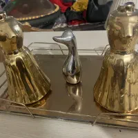 جا شمعی آهنی وسینی شیشه ای وتزیینی