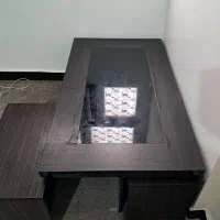 میز وسط چوبی به همراه چها گل میز