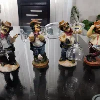 ۴ عدد مجسمه کابوی با گیلاس خوری وارداتی