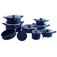 سرویس قابلمه تیارا/سرویس پخت و پز 16 پارچه/رنگ آبی