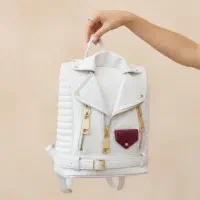 کوله پشتی چرم طرح کت