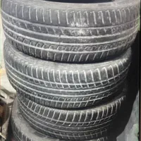 ۴ عدد لاستیک دست دوم پارس ۲۰۵ و لوازم جانبی پراید