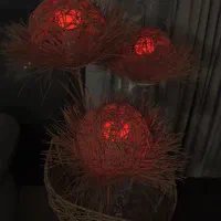 آباژور حصیری ایستاده RGB با نور های مختلف