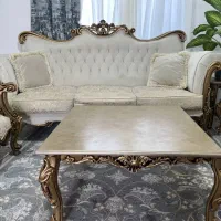 مبل ۹ نفره دوتا عسلی همراه میز جلو مبلی|مبلمان خانگی و میز عسلی|نوشهر, |دیوار