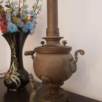 سماور زغالی برنجی اصل مهر دار (قدیمی و کلکسیونی)|کلکسیون اشیاء عتیقه|بندر انزلی, بشمن|دیوار