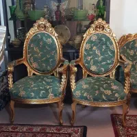 مبل استیل فرحی طلایی ۹ نفره معاوضه با گوشی دارم|مبلمان خانگی و میز عسلی|کرج, شهرک پردیسان|دیوار