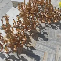 جم آوری لوسترهای طلایی درب منزل قیمت بالامیخرم