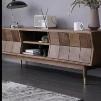 نجار نیمه ماهر ام دی اف جلو مبل Tv چوب روکش