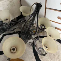 لوستر فلزی بزرگ|لوستر و چراغ آویز|محمودآباد, |دیوار