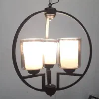 لوستر مشکی حباب دار سه شاخه