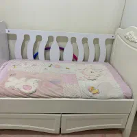 تخت کودک همراه تشک رویال کاملا سالم