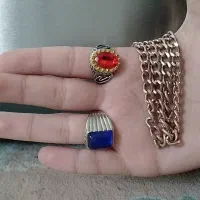 انگشتر نقره،استیل،زنجیر گردنبند