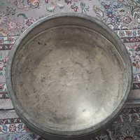 دیگ مسی سفید شده قدیمی