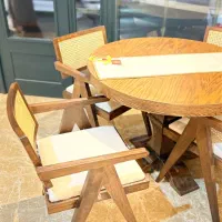 میزنهارخوری گرد ۴ نفره تمام چوب راش|میز و صندلی غذاخوری|بندرعباس, |دیوار