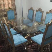 میز نهار خوری سلطنتی آنتیک|میز و صندلی غذاخوری|باغستان, |دیوار
