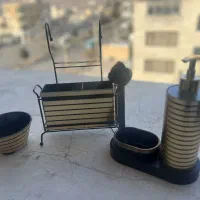 ست جا قاشقی و جا مایع و سبد ظرفشویی