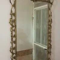 اینه و شمعدان  برنجی  قدیمی
