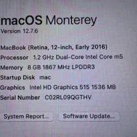 macbook 2016 (12-inch) 512/8 A1534|رایانه همراه|تهران, شیوا|دیوار