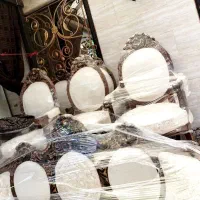 مبلمان سلطنتی 9 نفره راش با پارچه خارجی|مبلمان خانگی و میز عسلی|زنجان, |دیوار