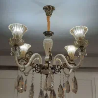 لوستر کریستال شیشه ای|لوستر و چراغ آویز|کرج, محمود آباد|دیوار