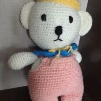 عروسک خرس بافتی
