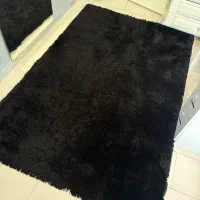 فرش شگی فلوگاتی پرز بلند سه میلیون وپونصد رنگ مشکی