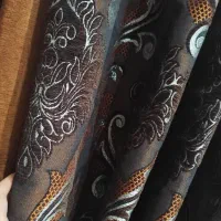 دوتا والان ضخیم خارجی مخمل قهوه ای کناره جدید|پرده، رانر، رومیزی|تهران, دهکده المپیک|دیوار