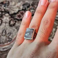 انگشتر نقره سنگ شجر