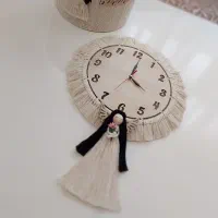 ساعت دیواری مکرومه بافی اتاق کودک|ساعت دیواری و تزئینی|تبریز, |دیوار