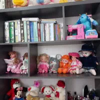 تخت خواب و کتابخانه و شلف و عروسک|اسباببازی بچه|نهاوند, |دیوار