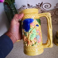 پارچ لیوان سفال قدیم|کلکسیون اشیاء عتیقه|ارومیه, |دیوار