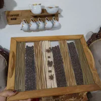 سینی چوبی کافی شاپی
